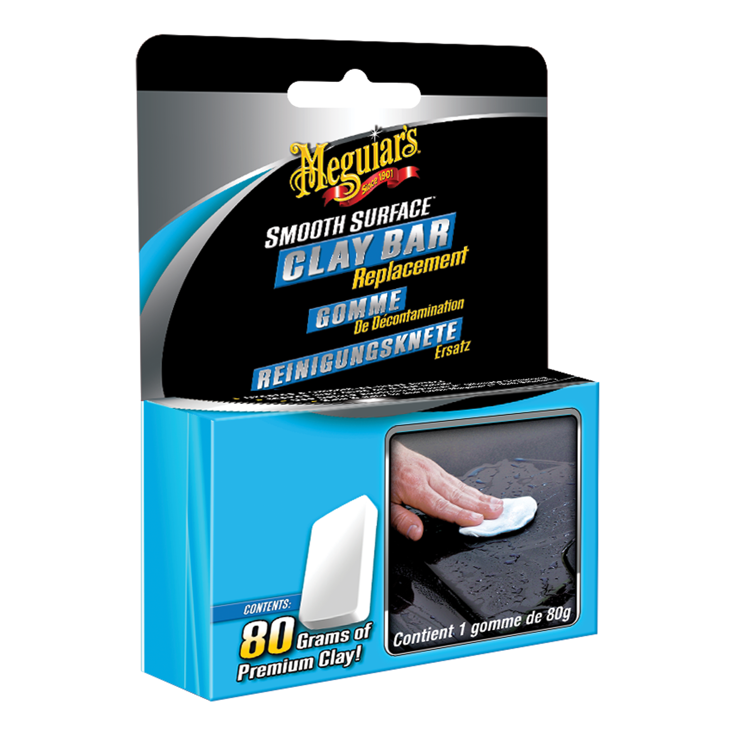 Meguiar's Smooth Surface Clay Bar Replacement 50 gr clay in plastic case