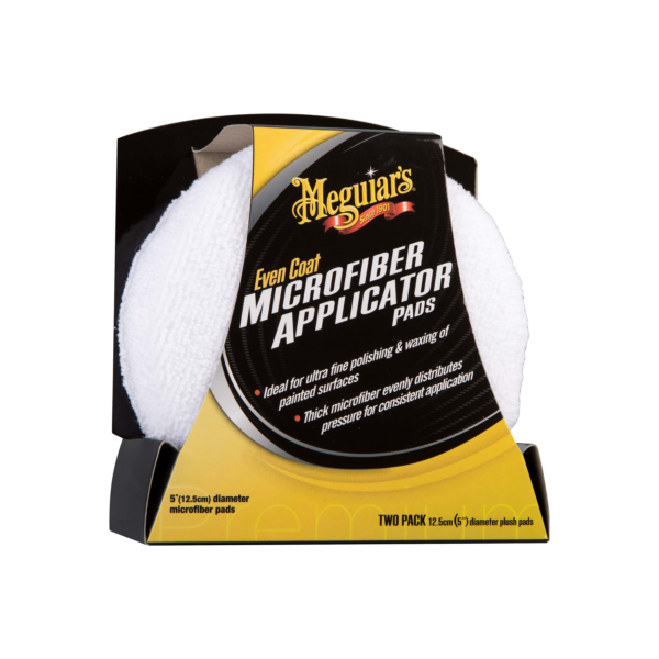 Meguiar’s Even-Coat Microfibre Applicator Pad (2-pack) 12.7cm diameter